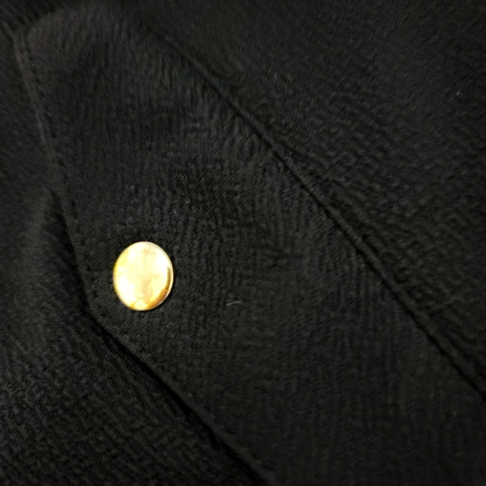 Olivia Blu Black Bomber Jacket With Gold Zipper Detailing​ - Picture 10 of 12